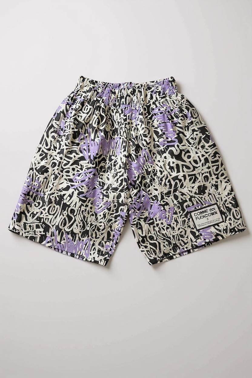 Pantaloncini Comme Des Fuckdown - Bermuda All Over in Cotone con Etk — 1/2