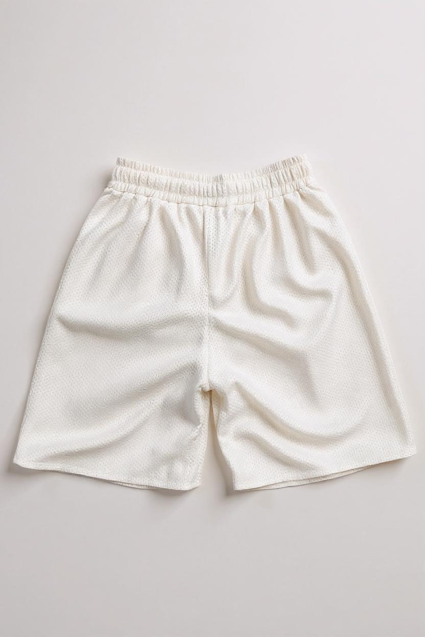 Pantaloncini Triplosette 777 - Pantaloncini Bianchi in Rete con Stampa Mod.Trsm438 — 2/2