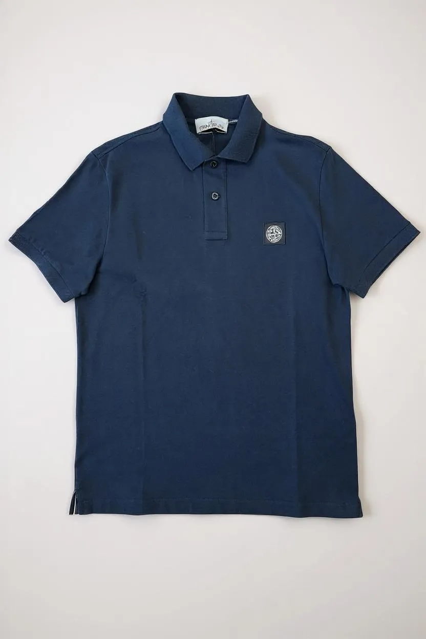 STONE ISLAND - POLO MC BLUE