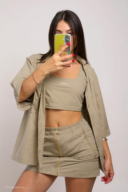 JAYCI - SET COMPLETO NYLON SABBIA