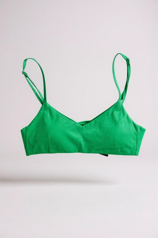 JAYCI - TOP IN RASO VERDE
