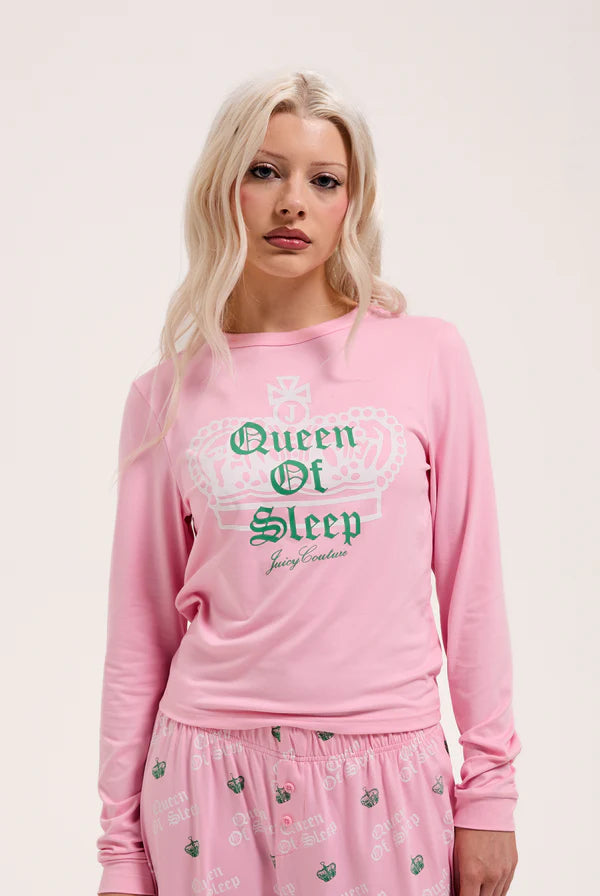 JUICY COUTURE - Juicy pink queen of sleep pyjama set