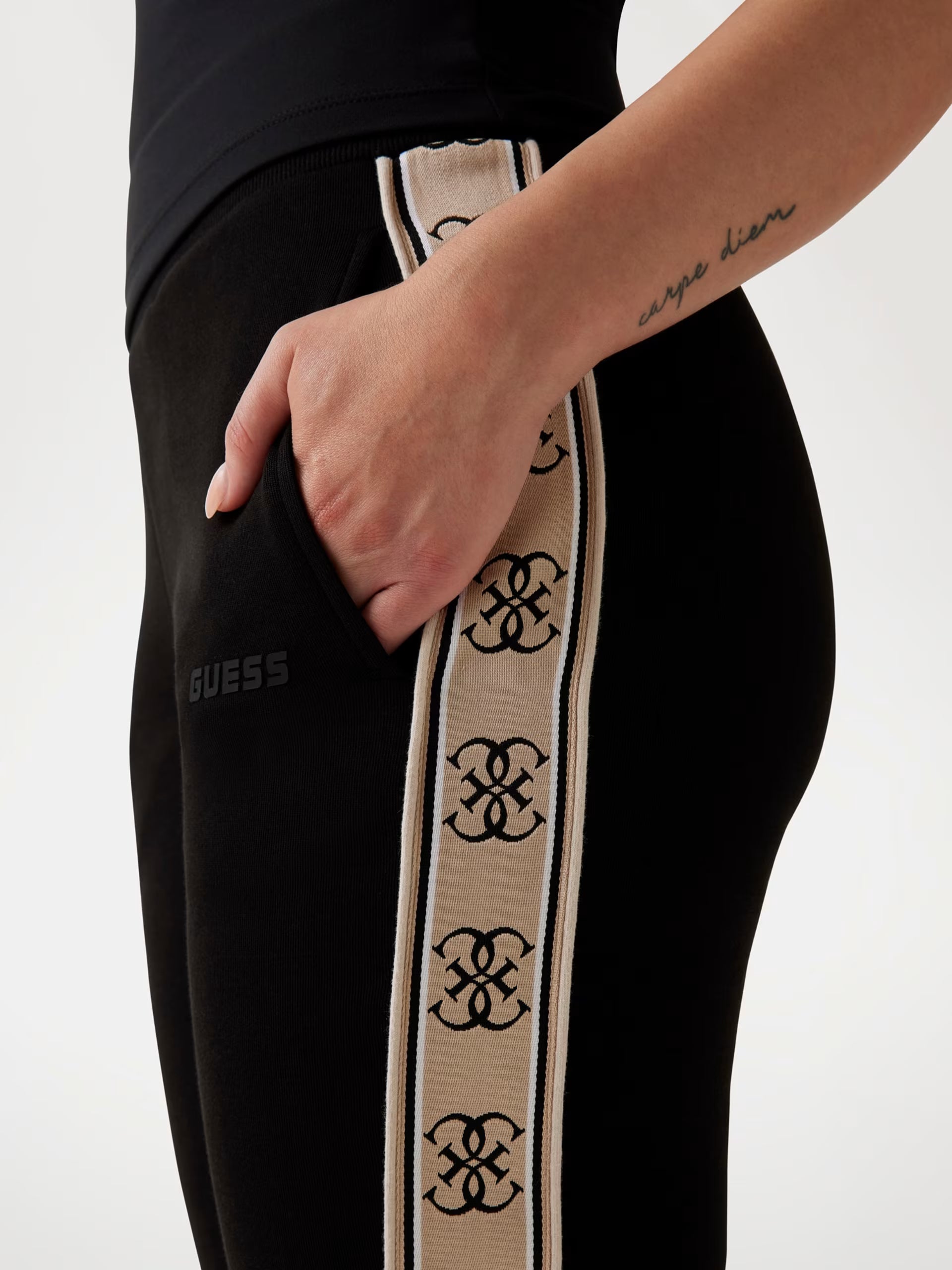 Pantalone Guess - Jogger Con Banda Laterale Logata