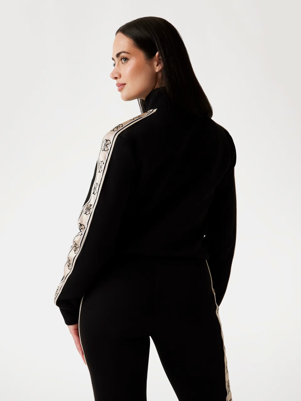 Felpa Guess - Felpa Con Banda Laterale Logata