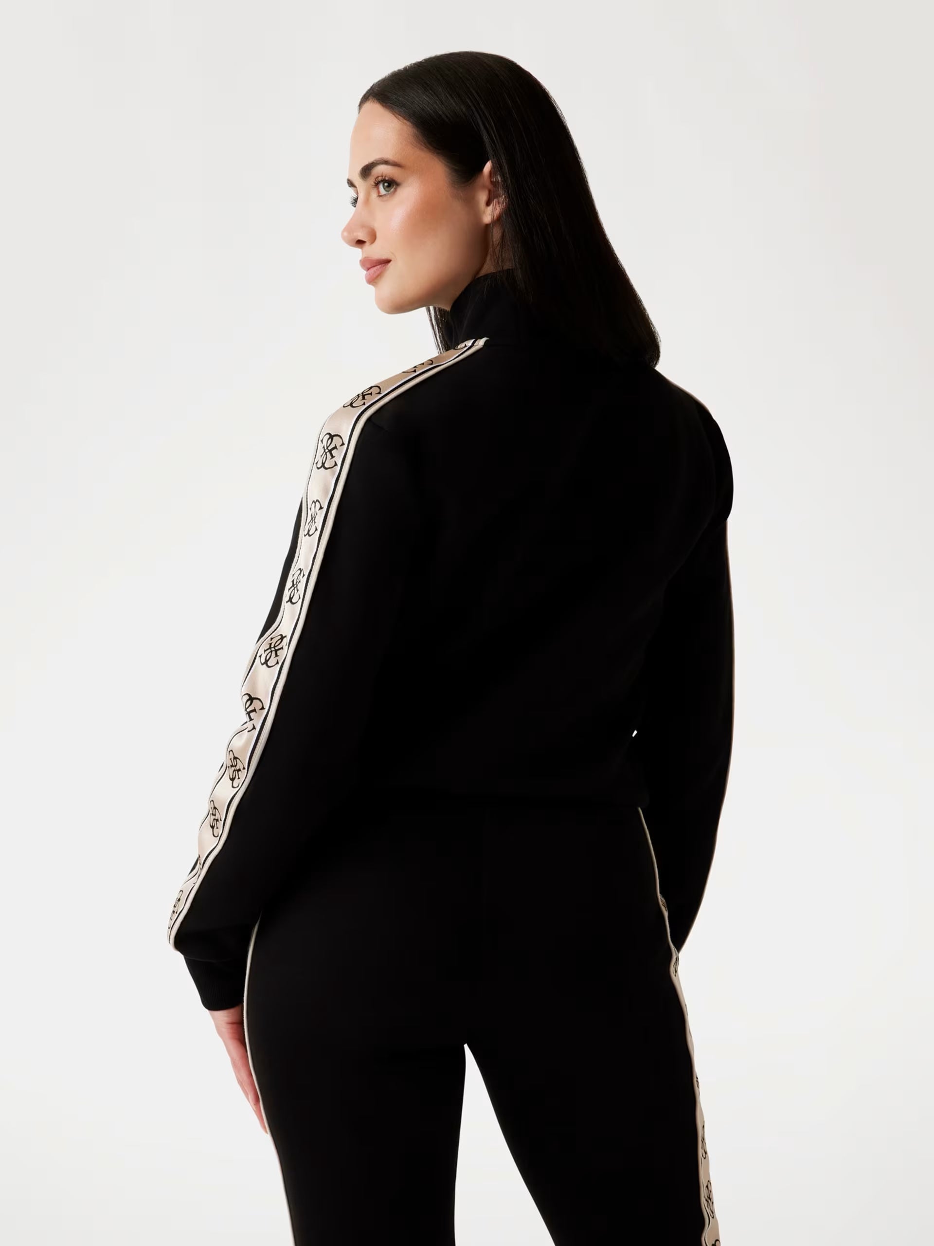 Felpa Guess - Felpa Con Banda Laterale Logata