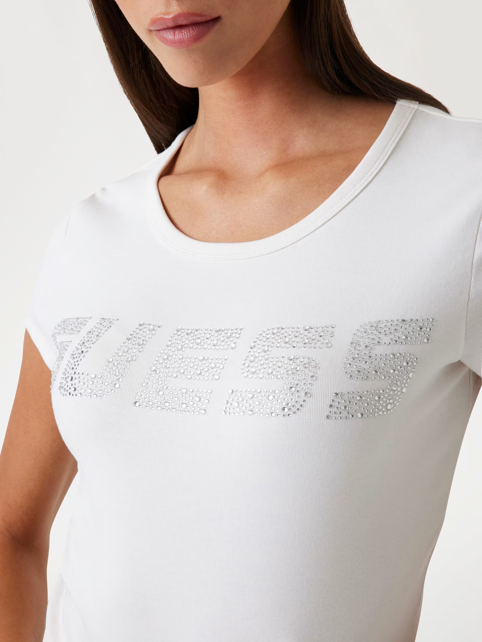 Guess -  T-shirt logo strass
