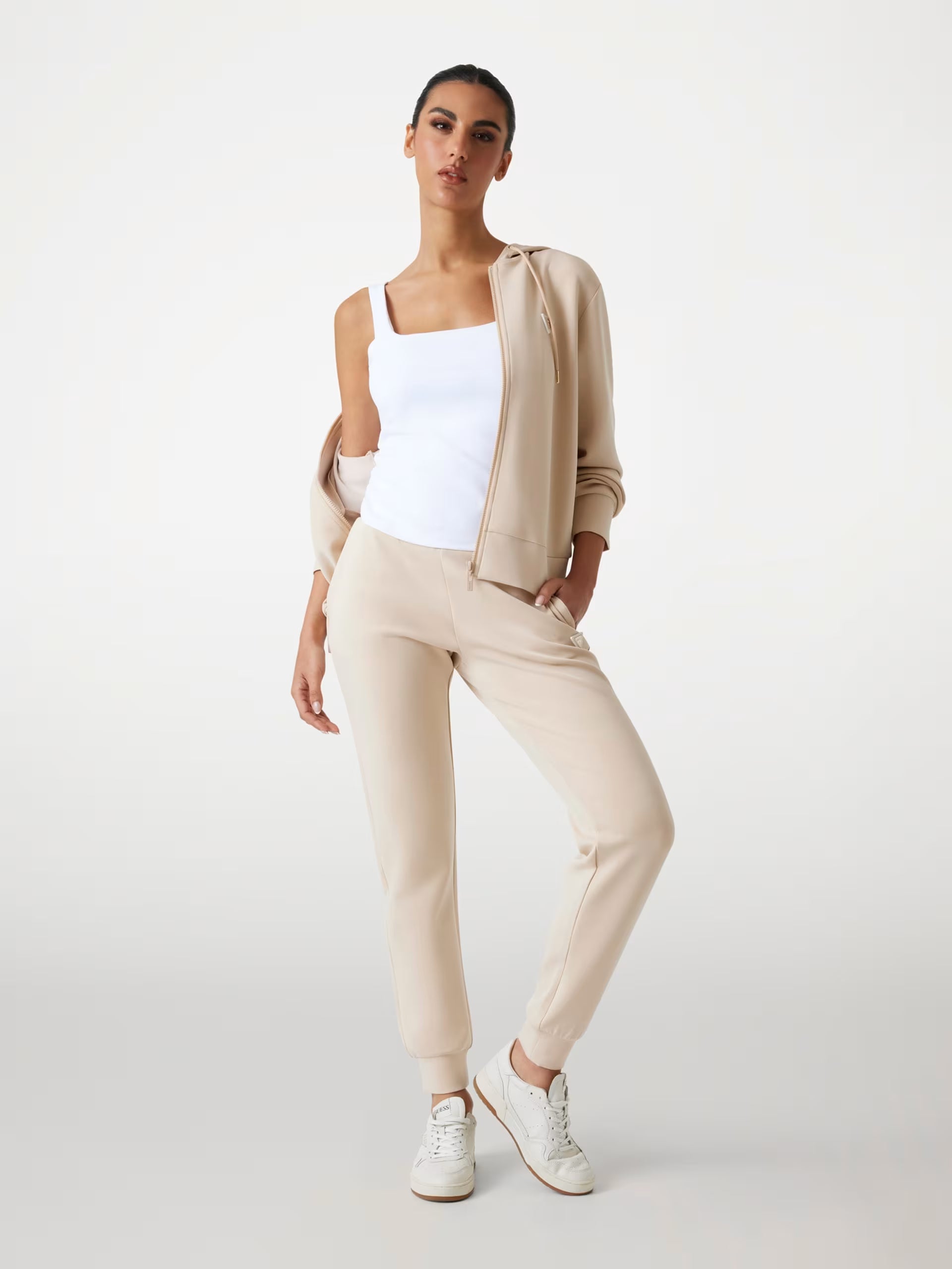 Guess - Felpa scuba con cappuccio