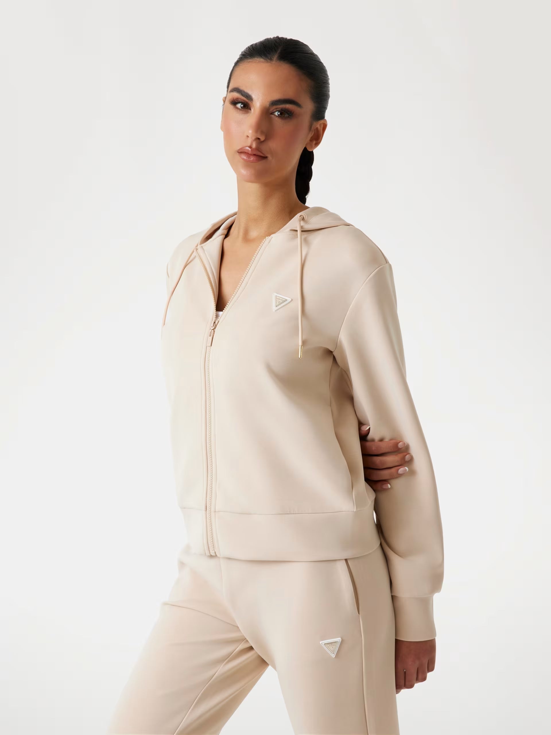 Guess - Felpa scuba con cappuccio