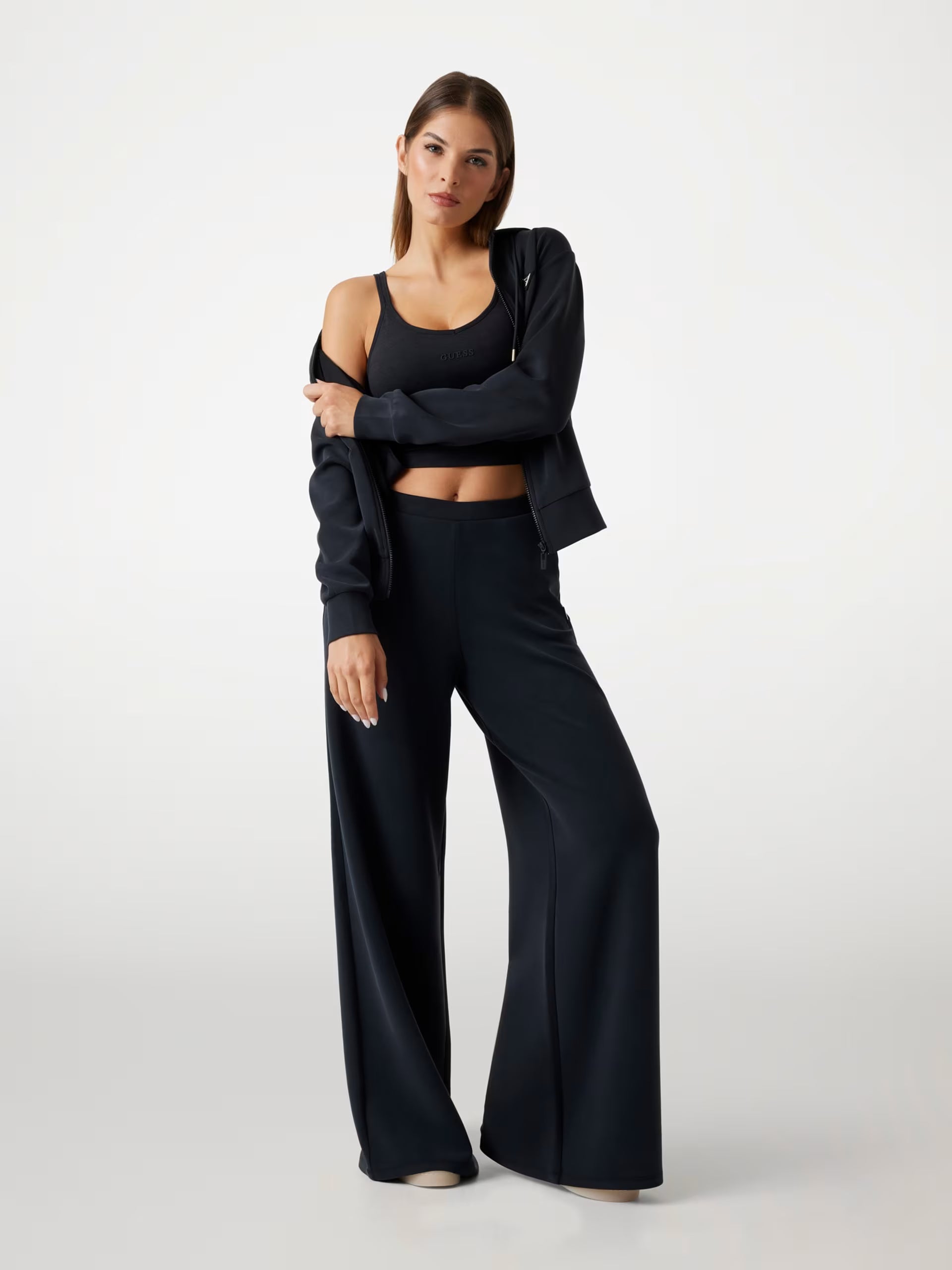 Guess - Felpa scuba con cappuccio
