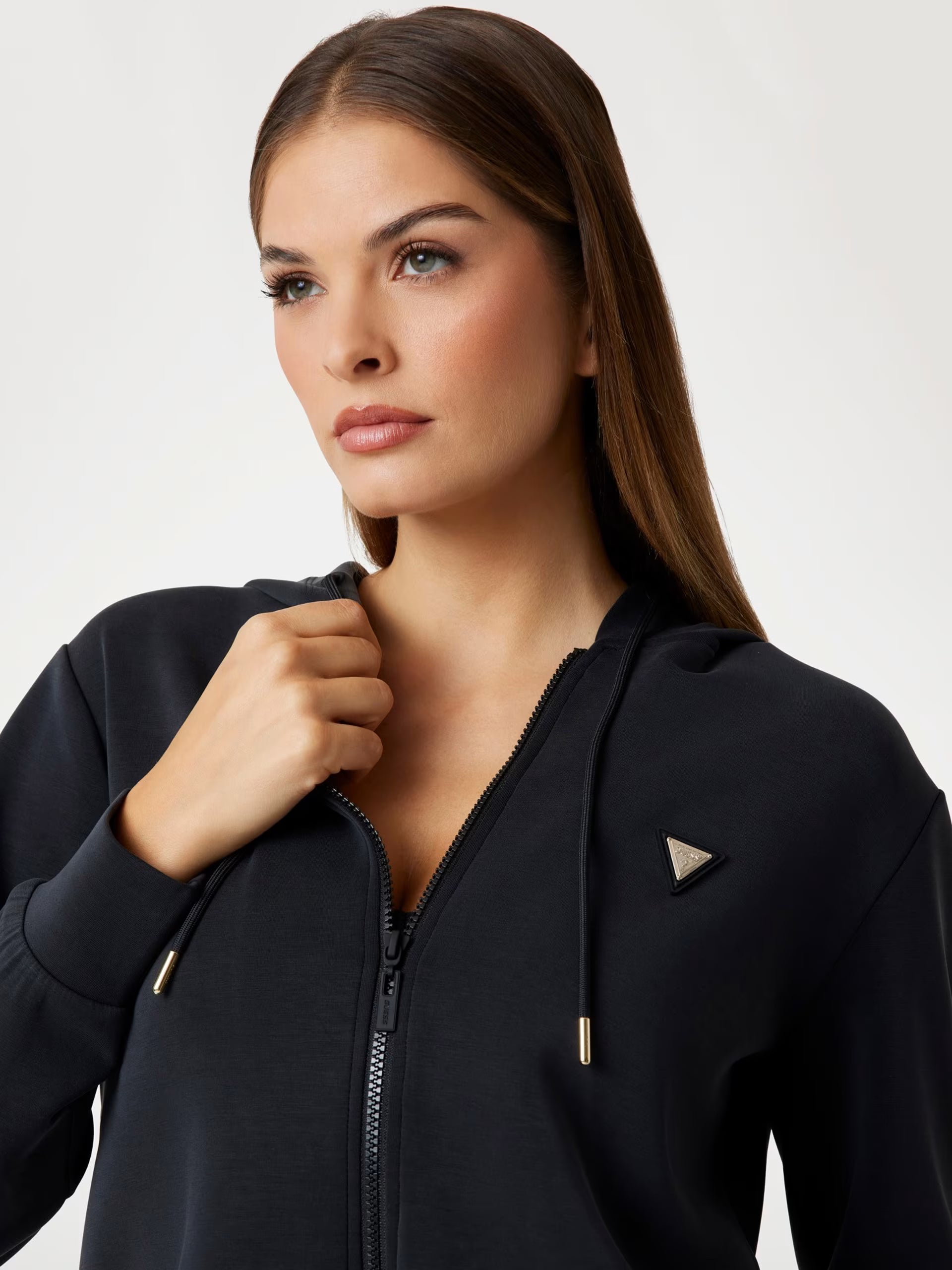 Guess - Felpa scuba con cappuccio