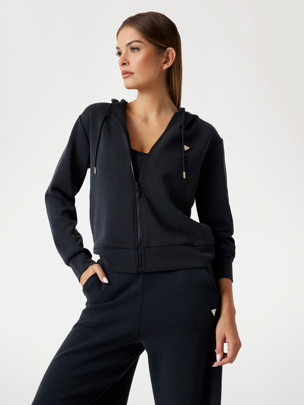 Guess - Felpa scuba con cappuccio