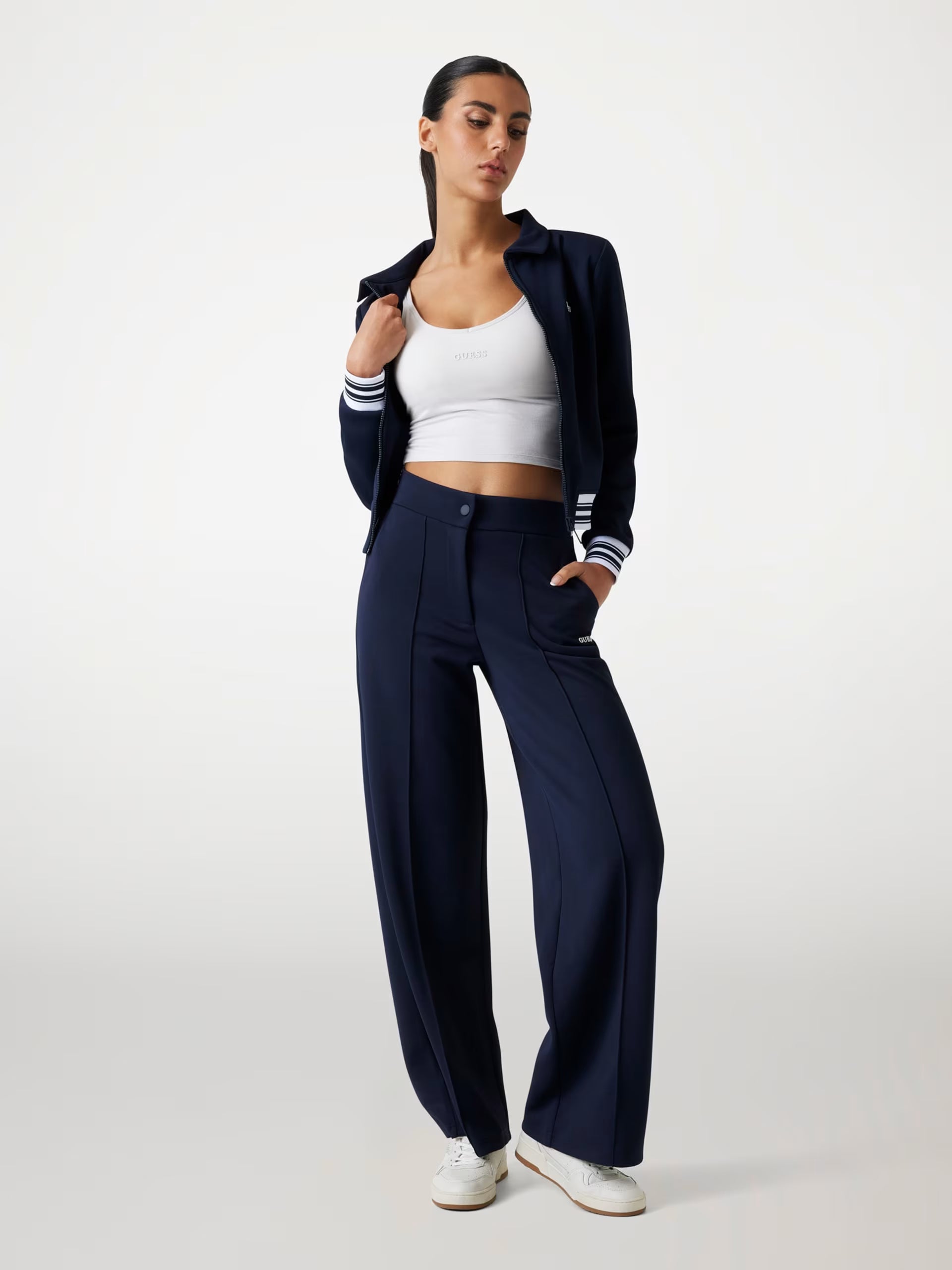 Guess - Pantalone sportivo gamba larga
