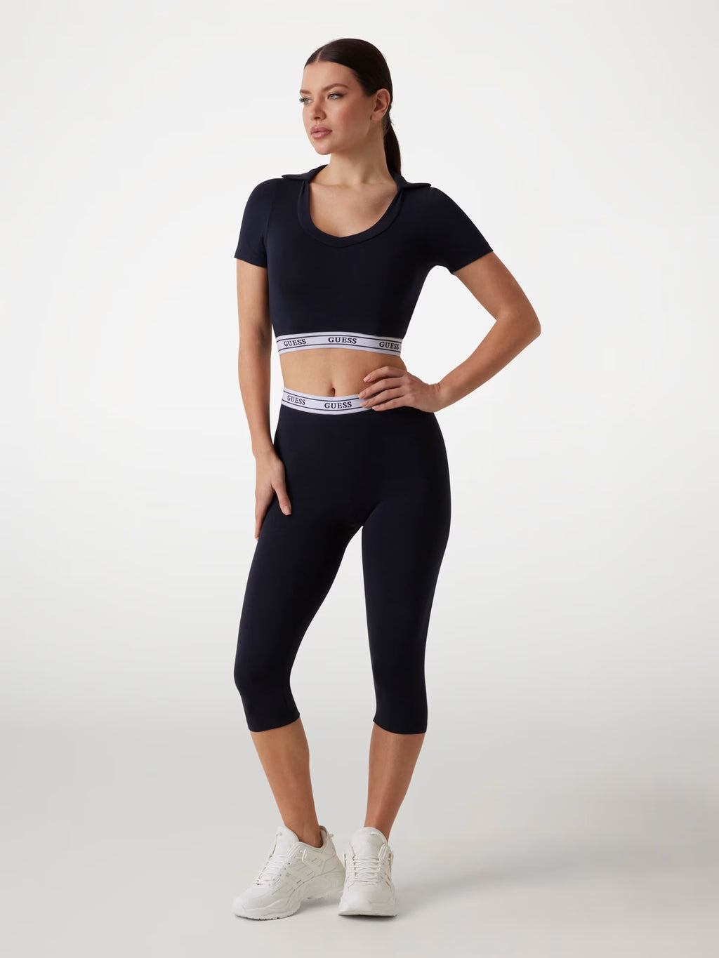 Top Guess - Crop top con fascia logo