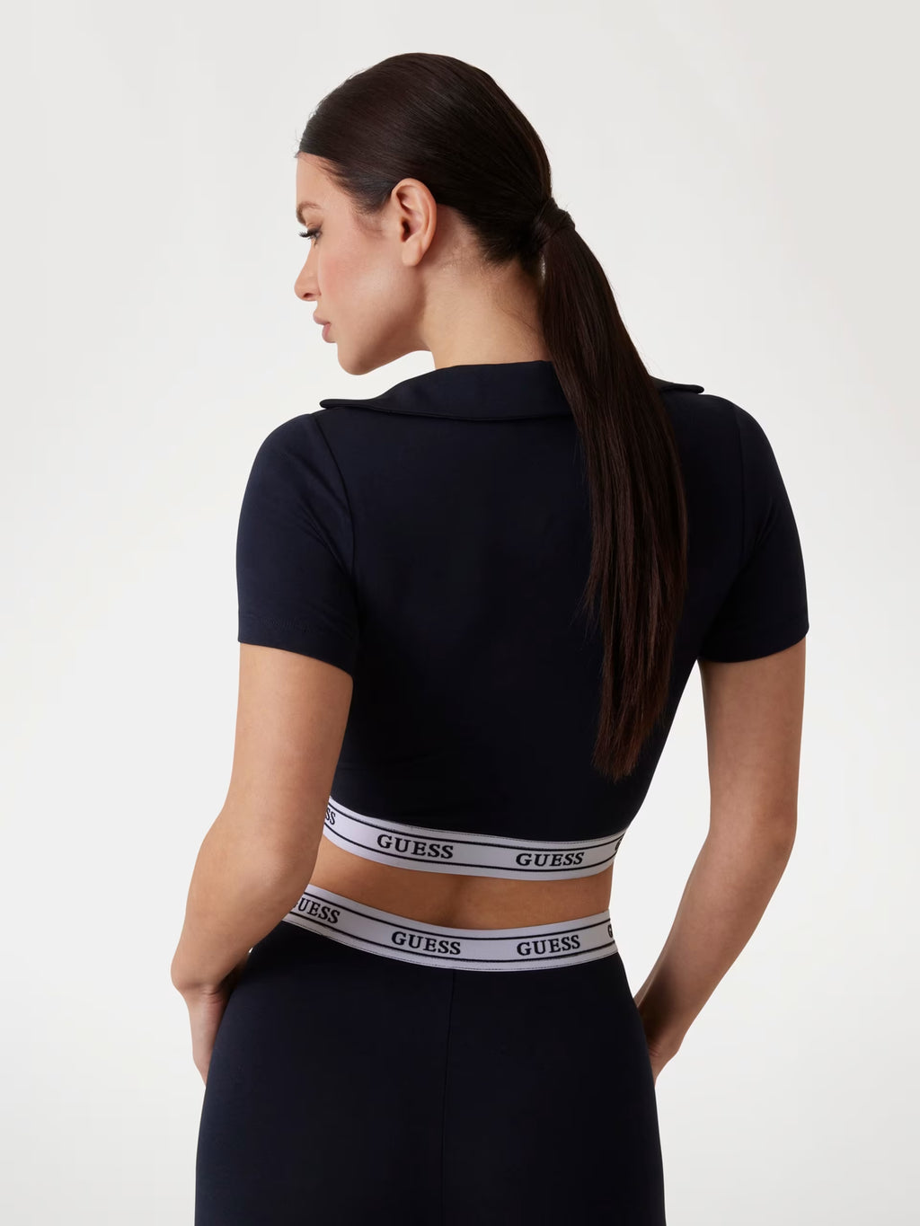 Top Guess - Crop top con fascia logo