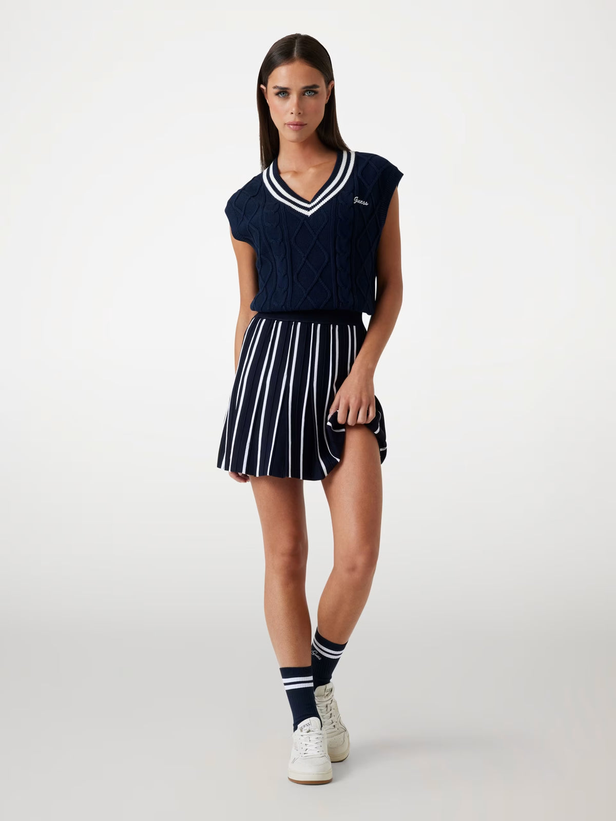 Gilet Guess - Gilet a Trecce Con Scollo a V