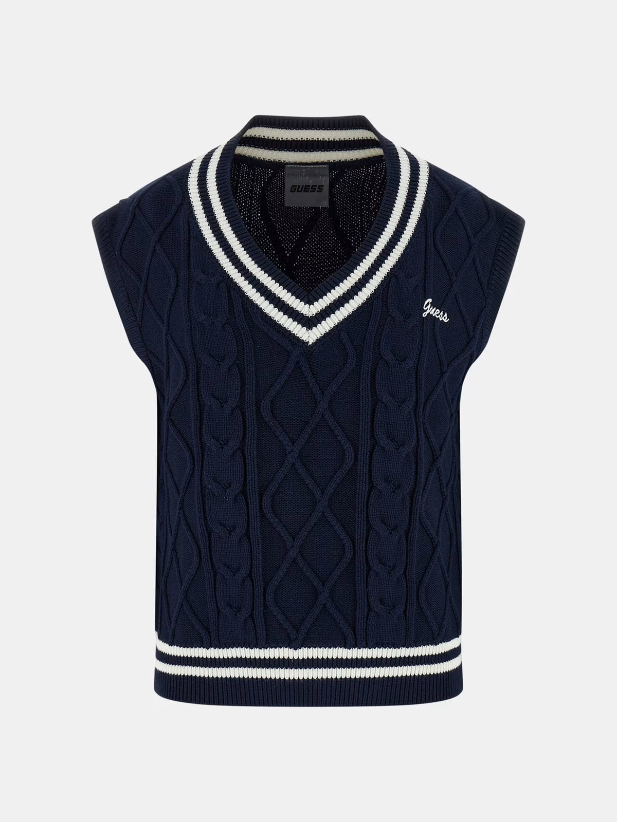 Gilet Guess - Gilet a Trecce Con Scollo a V