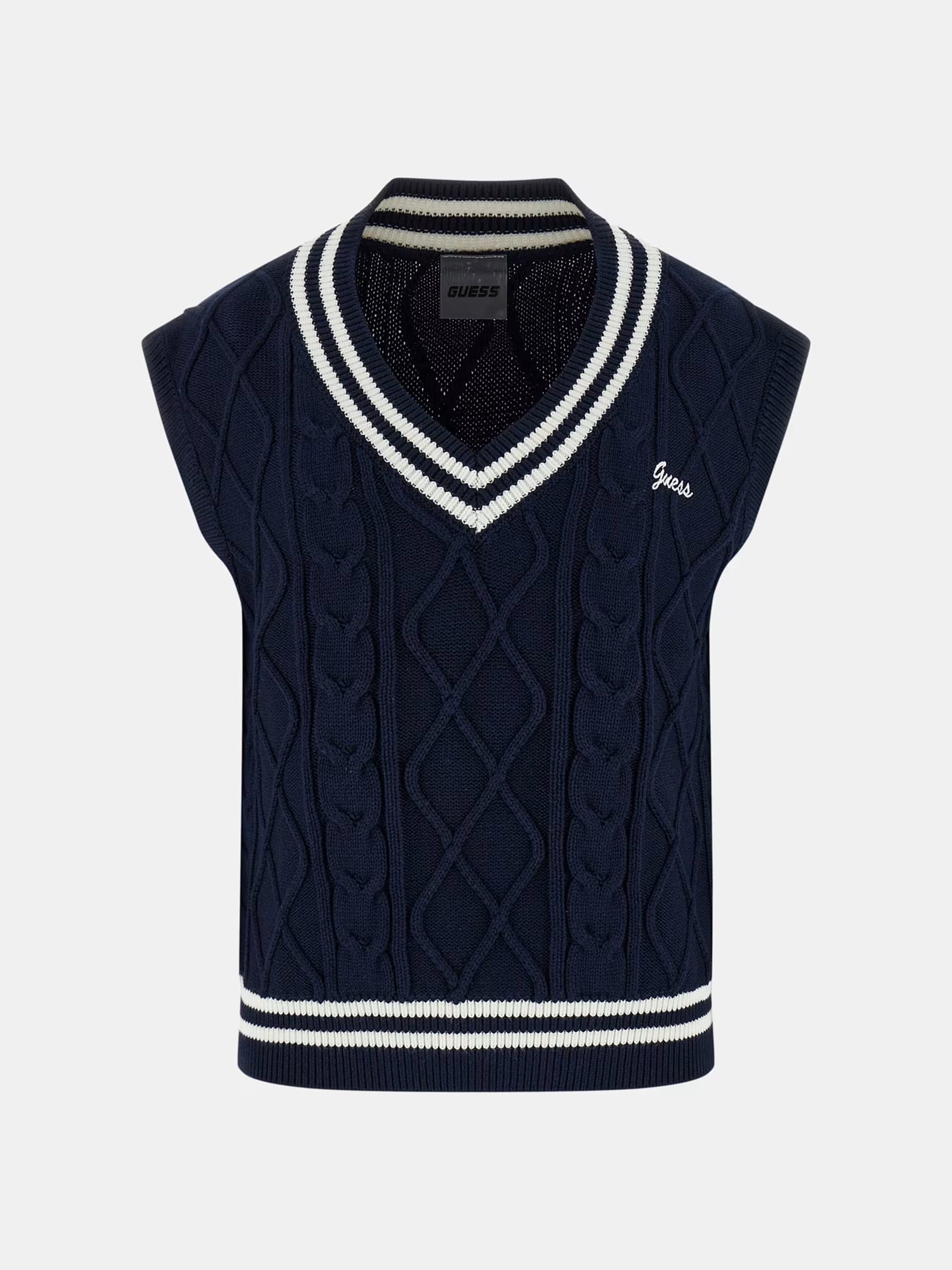 Gilet Guess - Gilet a Trecce Con Scollo a V