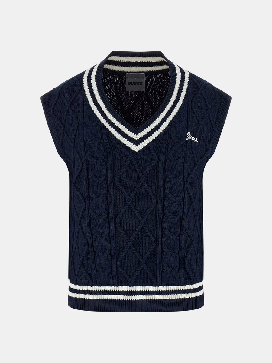 Gilet Guess - Gilet a Trecce Con Scollo a V — 5/5