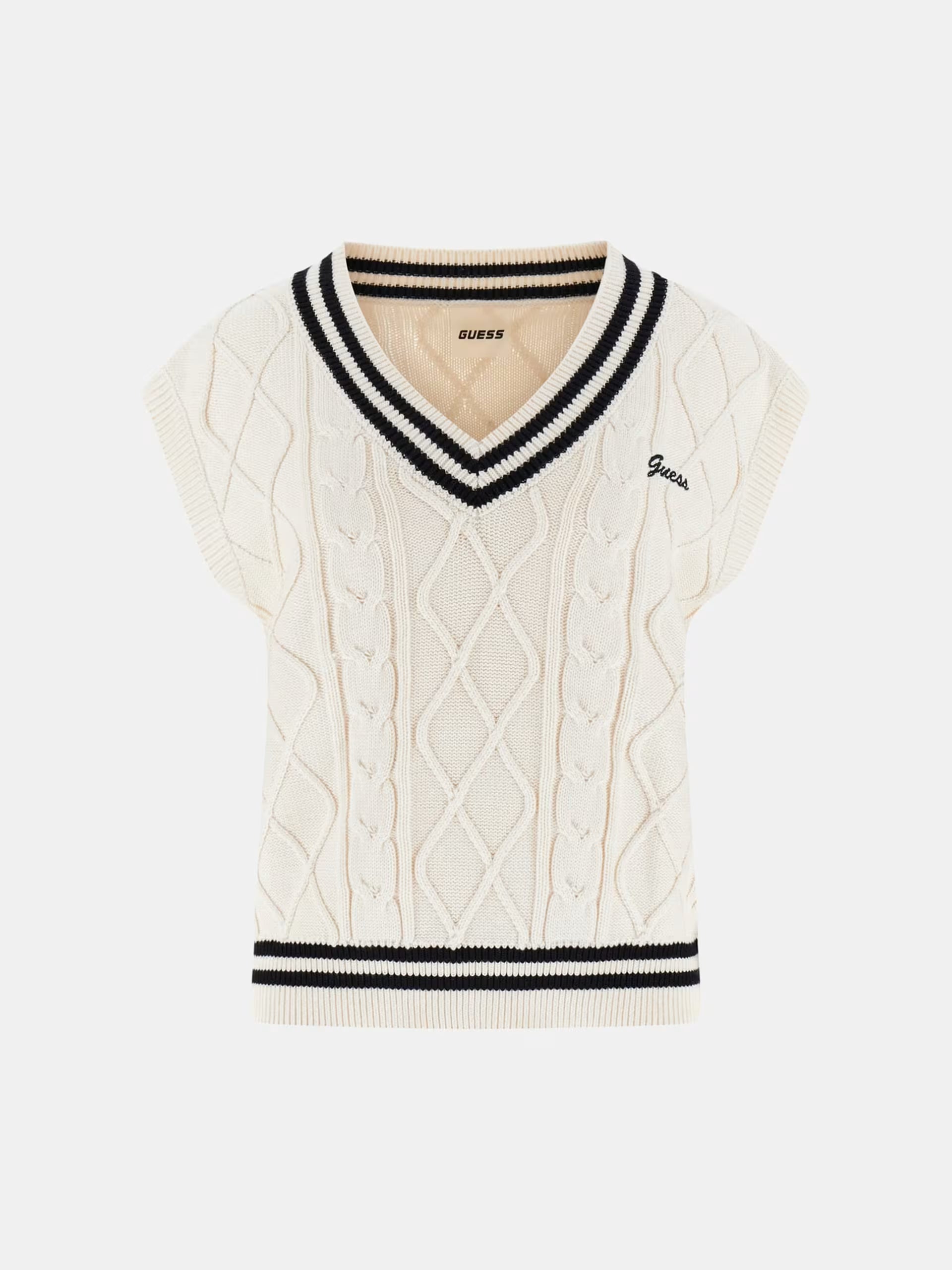 Gilet Guess - Gilet a Trecce Con Scollo a V