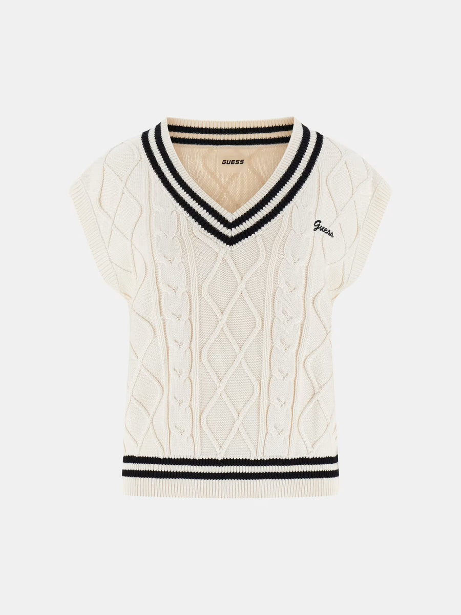 Gilet Guess - Gilet a Trecce Con Scollo a V — 5/5