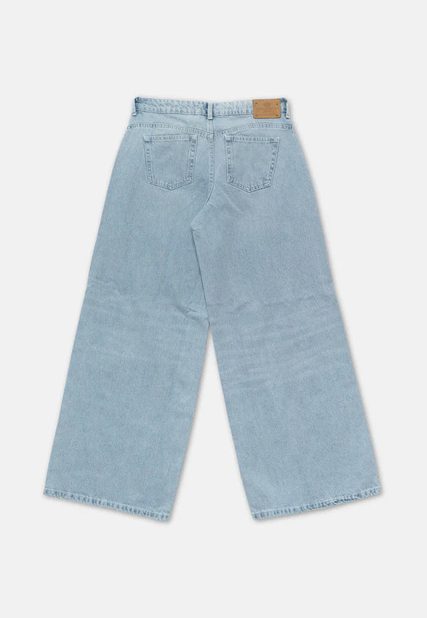 Jeans Wide Leg con Logo Strass Juicy Couture – Denim