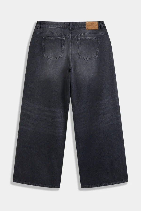 Jeans Wide Leg con Logo Strass Juicy Couture – Denim
