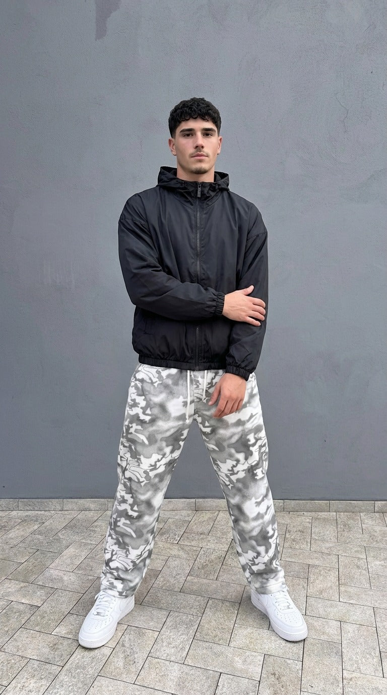 Pantaloni Uomo Disclaimer Camouflage Grigio – Jogger Streetwear