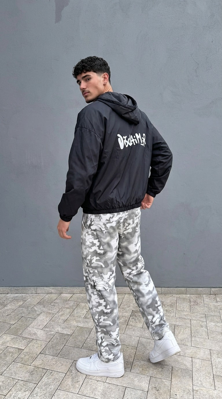 Pantaloni Uomo Disclaimer Camouflage Grigio – Jogger Streetwear