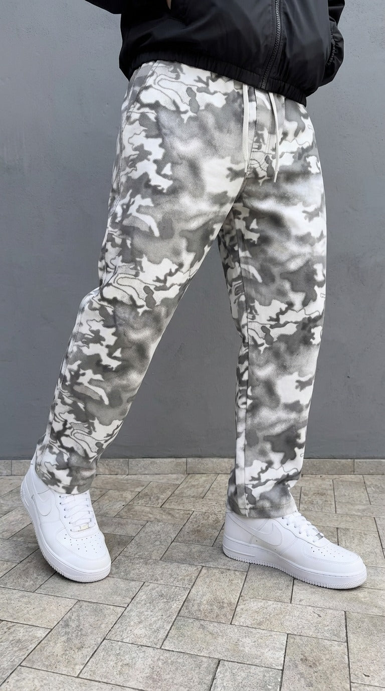 Pantaloni Uomo Disclaimer Camouflage Grigio – Jogger Streetwear — 2/3
