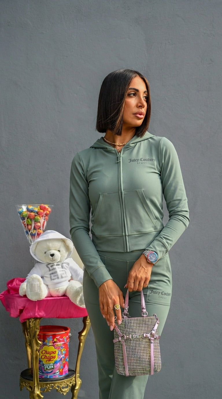 Pantaloni Juicy Couture - Pantalone Tuta a Vita Bassa Activewear Farah Verde