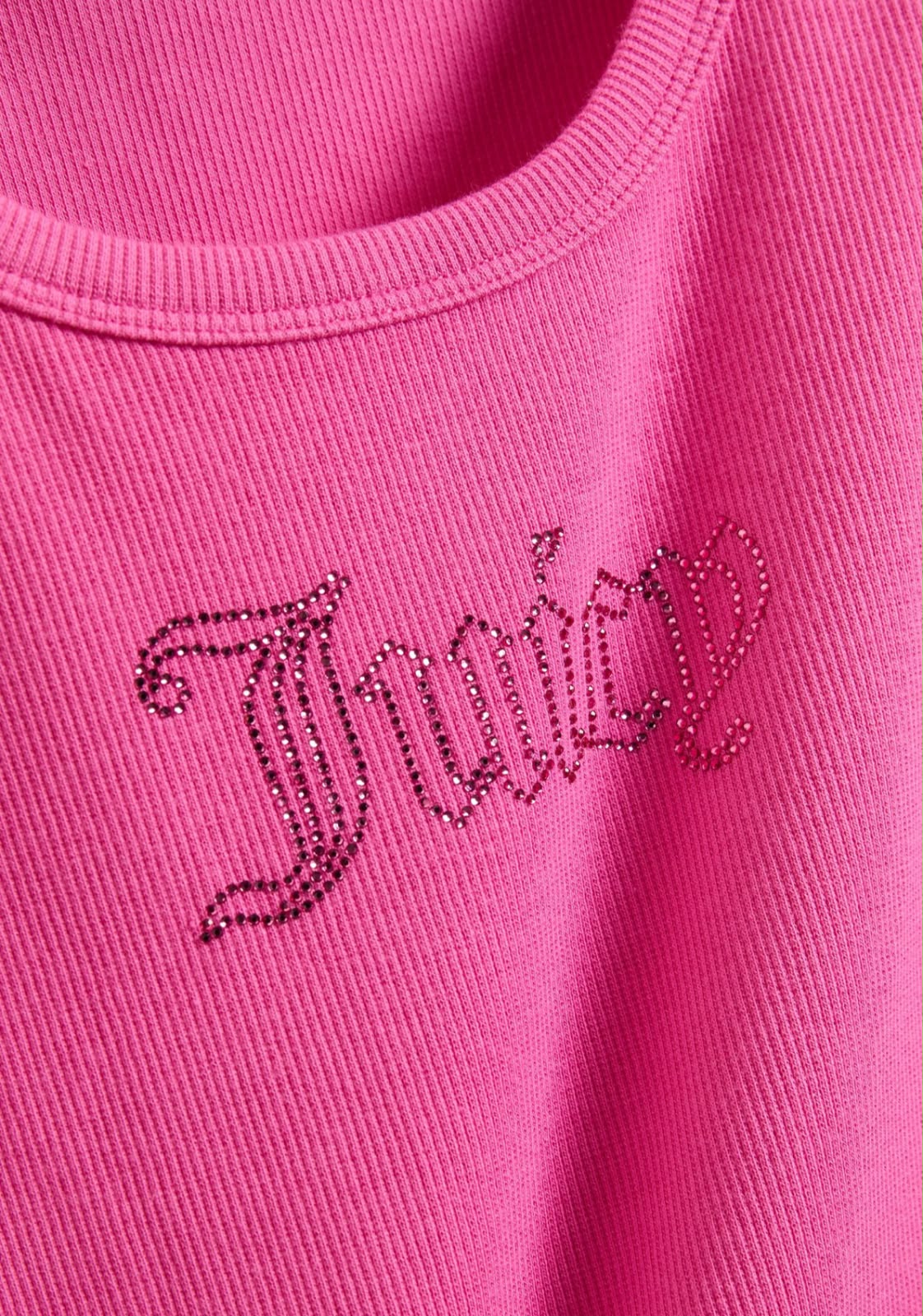 Canotta Sugar  Ribbed 'Juicy' Diamante Tank