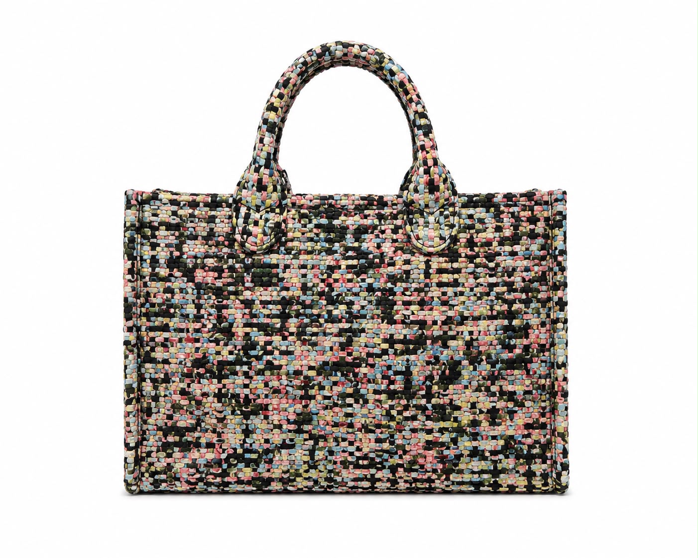 Borsa Shopping Juicy Couture Tweed Multicolor con Logo Ricamato