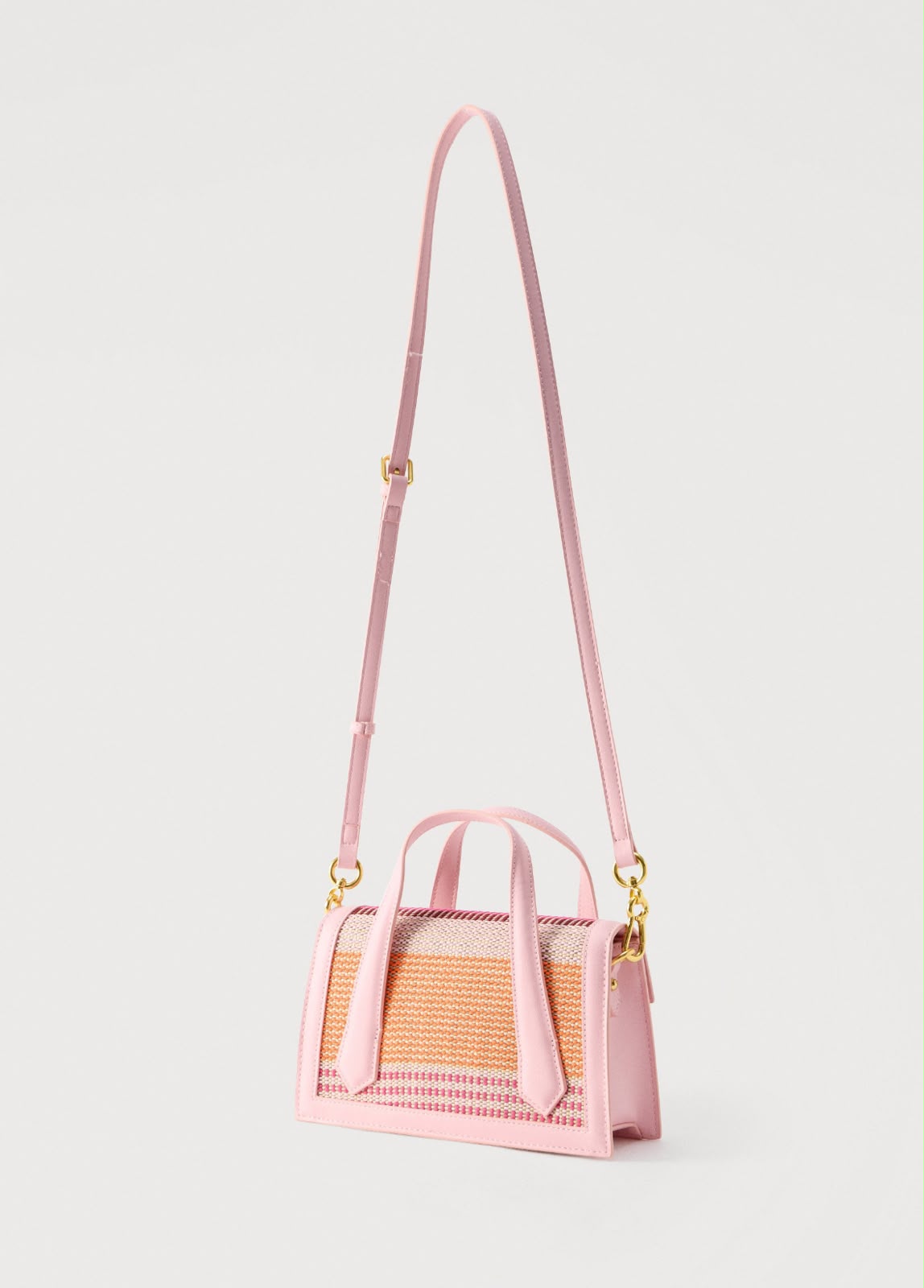 Borsa a Mano e Tracolla Juicy Couture Rosa con Trama Intrecciata Multicolor