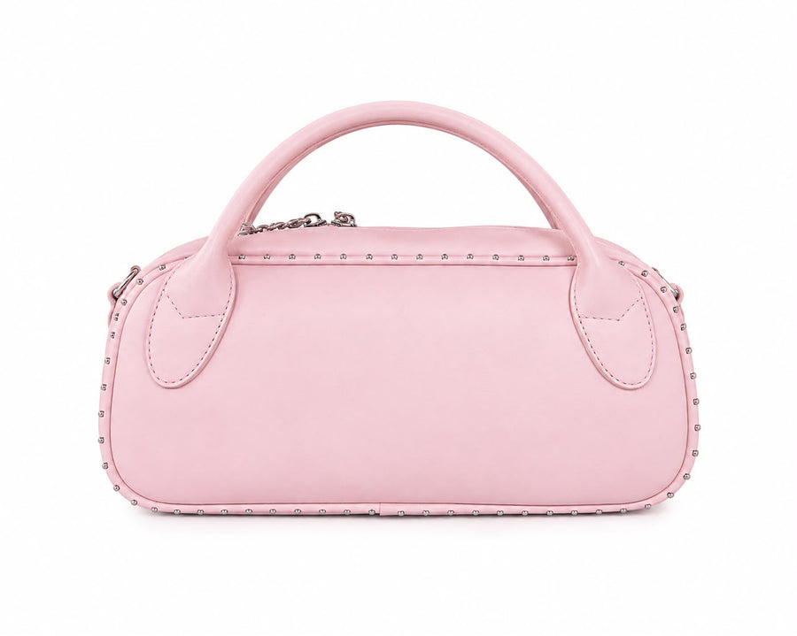 Borsa a Mano Juicy Couture Rosa con Borchie e Logo Strass — 2/2