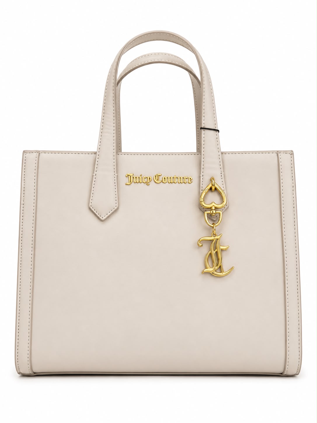 Borsa Shopping Juicy Couture Beige con Charm Logo Dorato