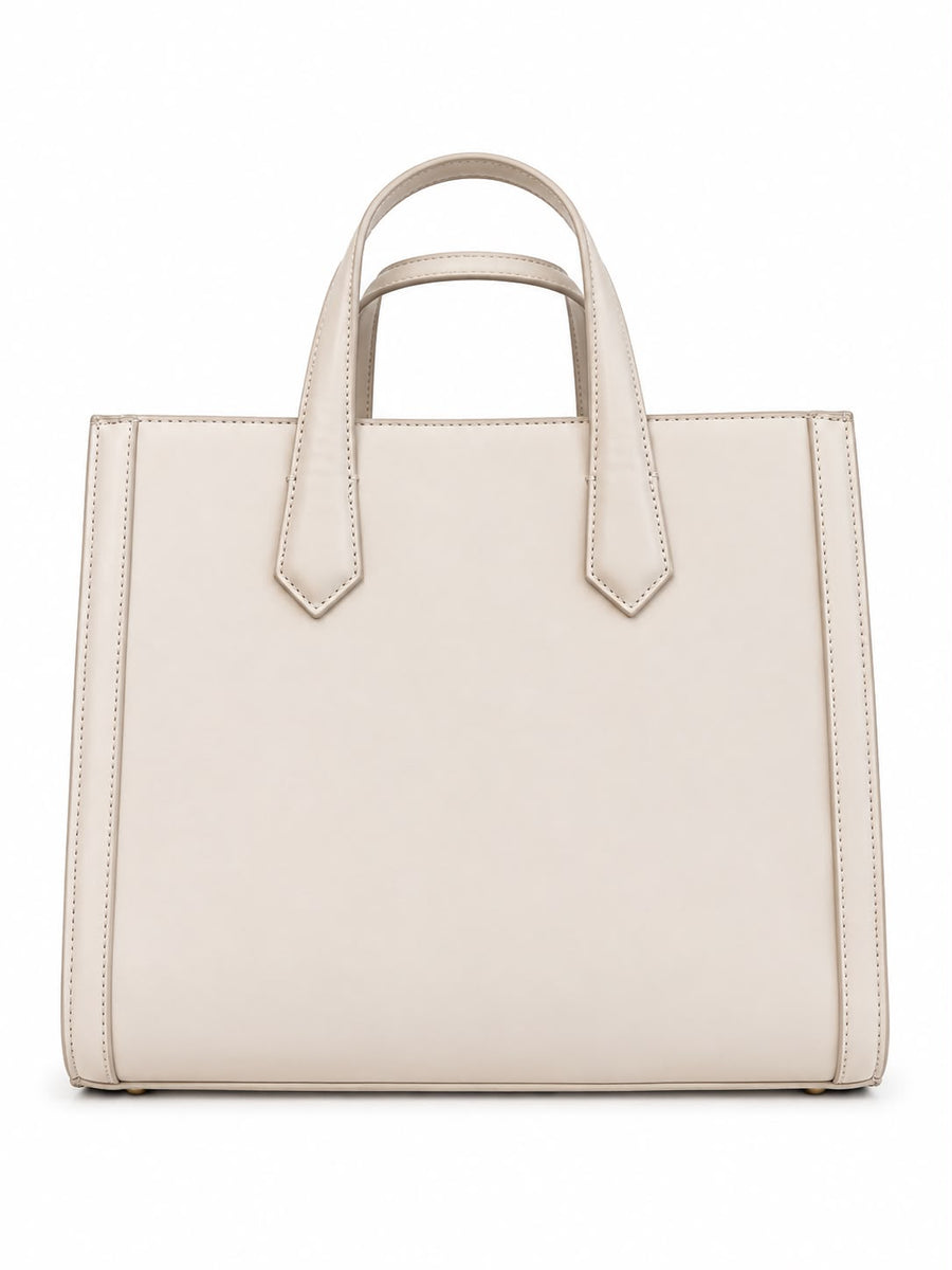 Borsa Shopping Juicy Couture Beige con Charm Logo Dorato — 2/2