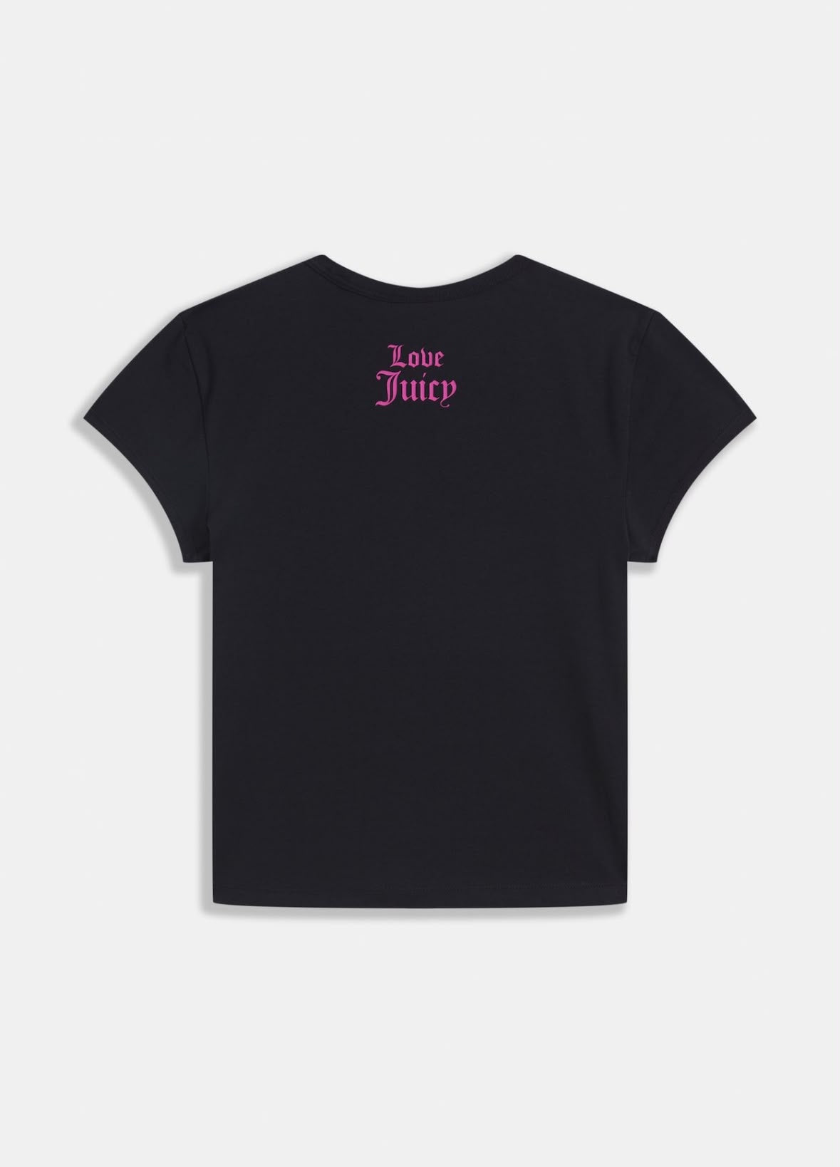 T-shirt Donna Juicy Couture "Juicy Angel" Nera con Stampa Rosa