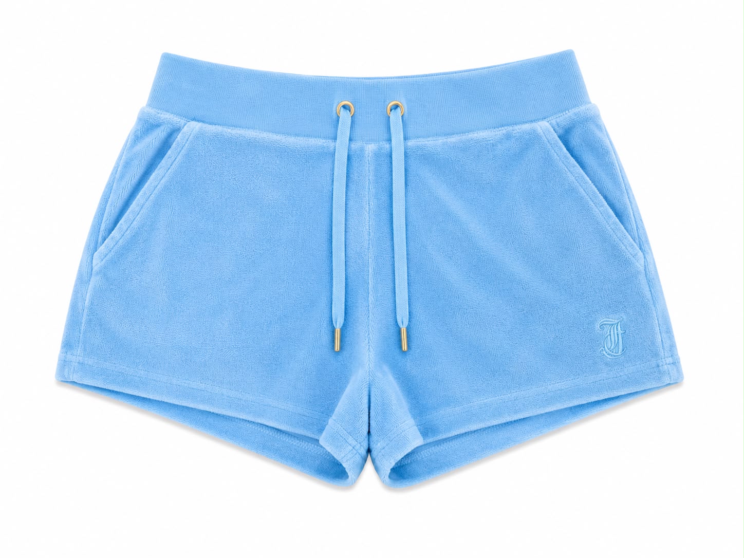Shorts Donna Juicy Couture in Ciniglia con Logo Ricamato