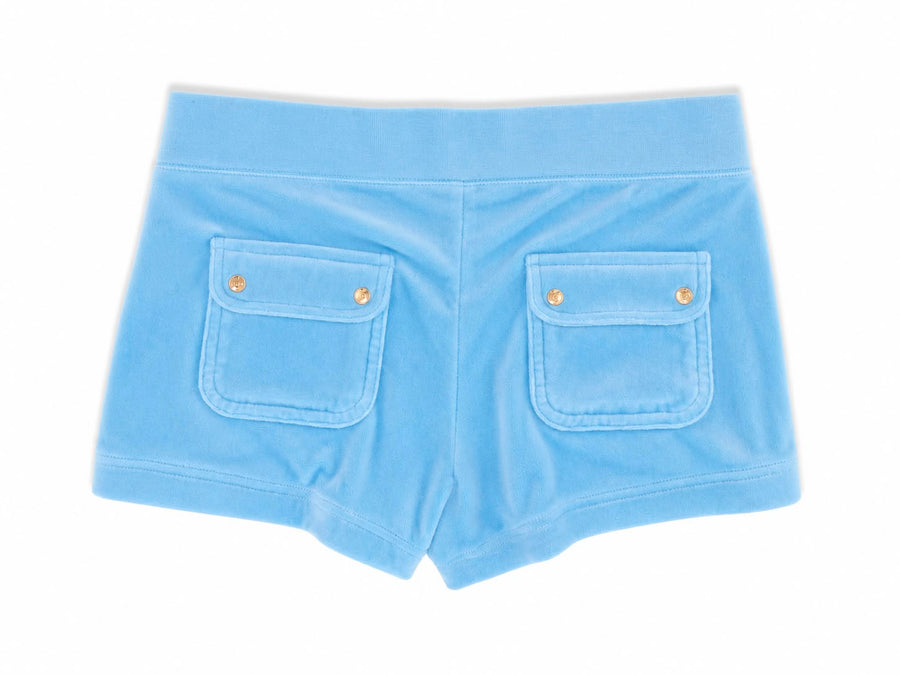Shorts Donna Juicy Couture in Ciniglia con Logo Ricamato — 1/4