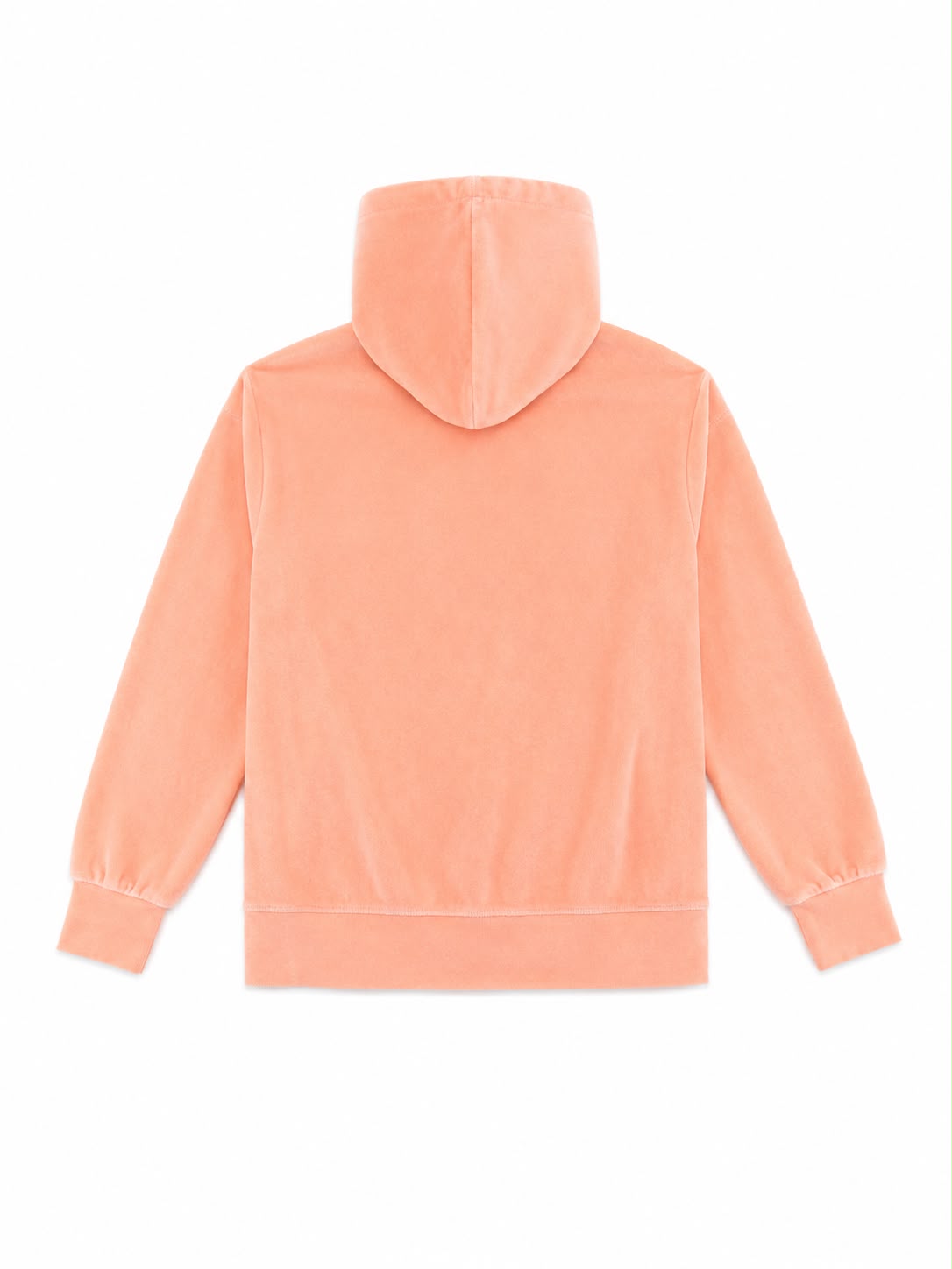 Felpa con Cappuccio Juicy Couture in Ciniglia con Zip – Azzurro Sky / Pesca