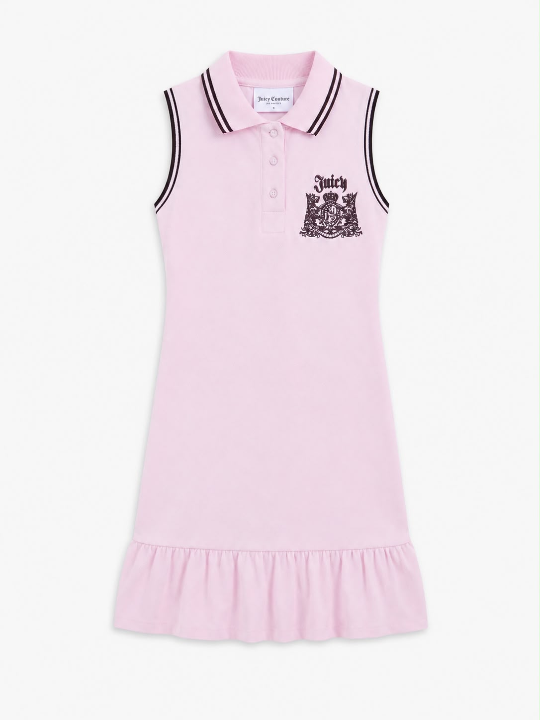 Abito Polo Donna Juicy Couture Rosa con Logo Ricamato