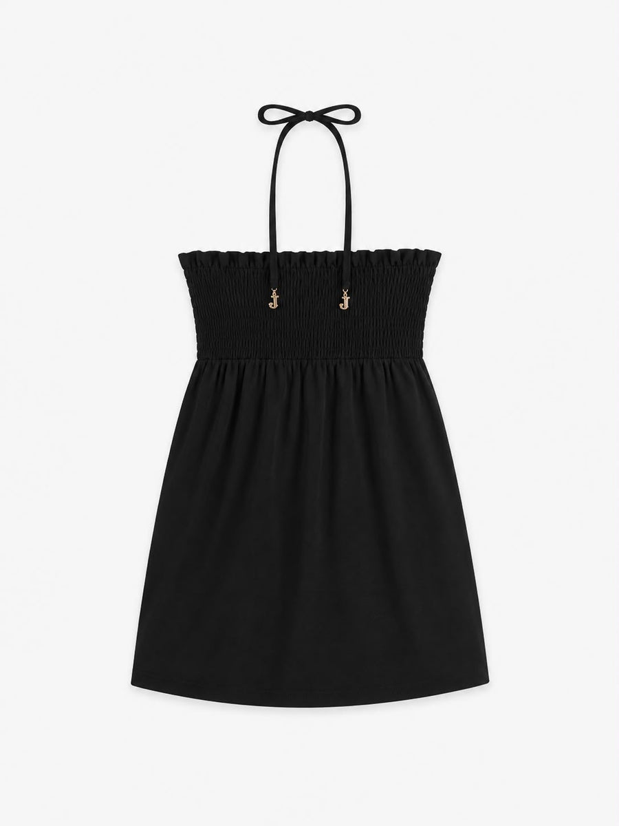 Abito Donna Juicy Couture Nero con Scollo Halter e Corpino Arricciato — 2/2