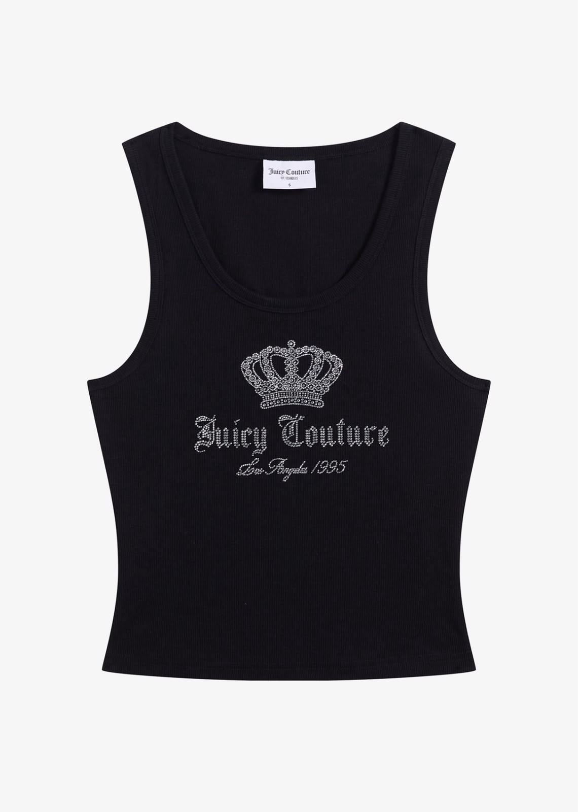 Canotta Donna Juicy Couture a Costine con Corona di Strass