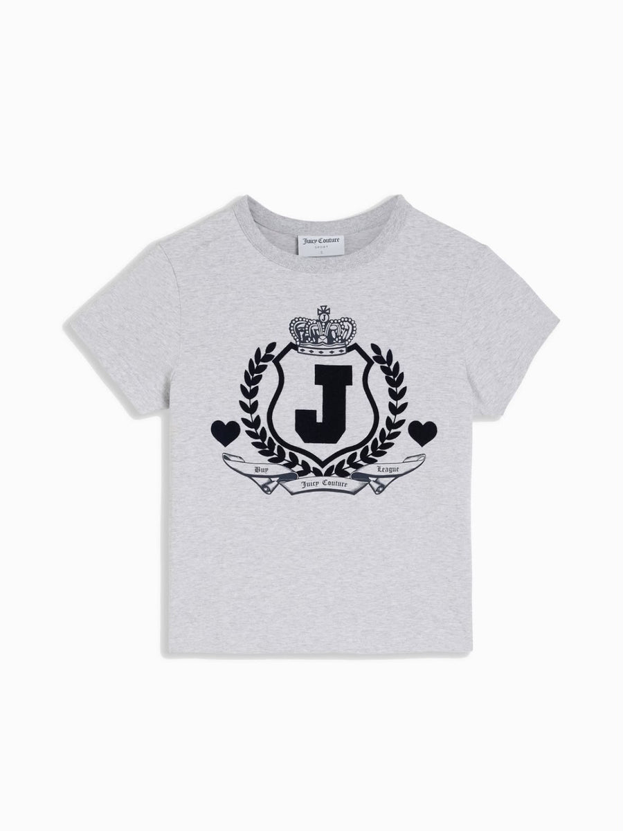 T-shirt Juicy Couture - White Flocked Crest Fitted Tshirt — 5/9