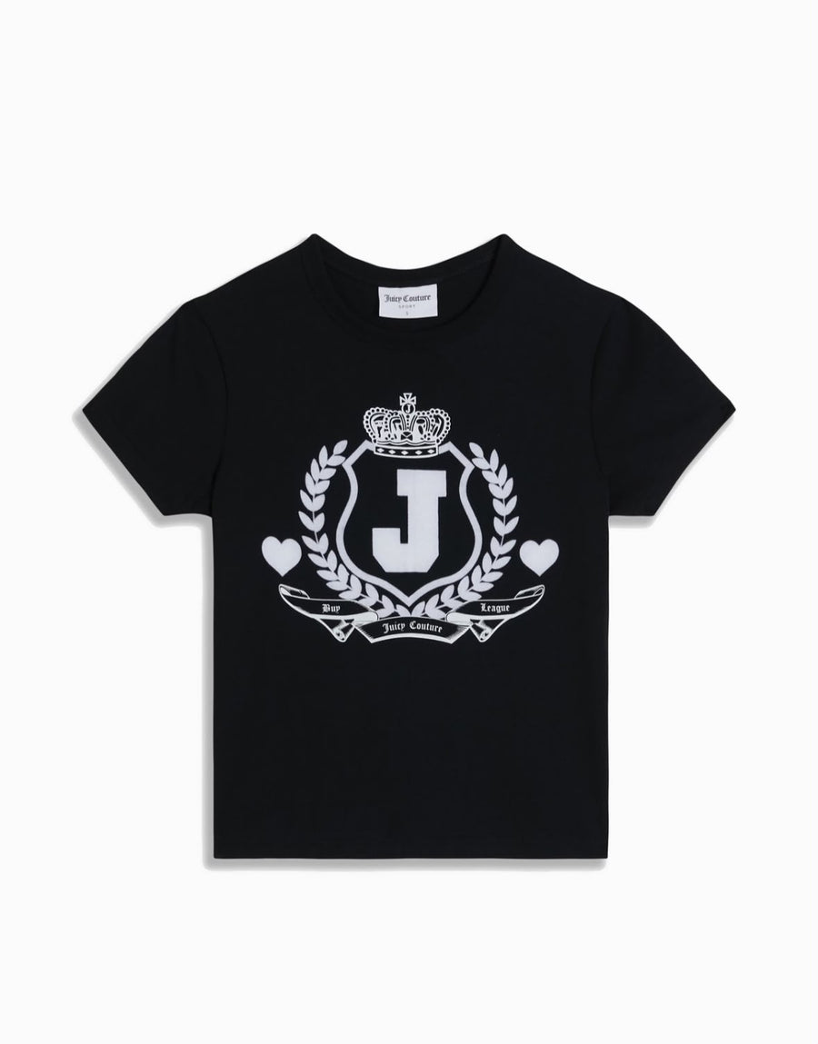 T-shirt Juicy Couture - White Flocked Crest Fitted Tshirt — 4/9