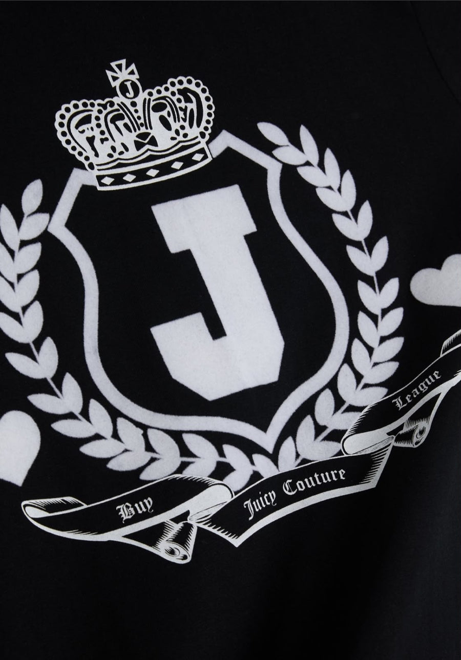 T-shirt Juicy Couture - White Flocked Crest Fitted Tshirt — 7/9