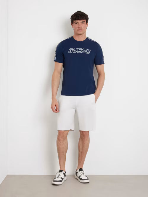 GUESS - T-SHIRT STRETCH LOGO FRONTALE