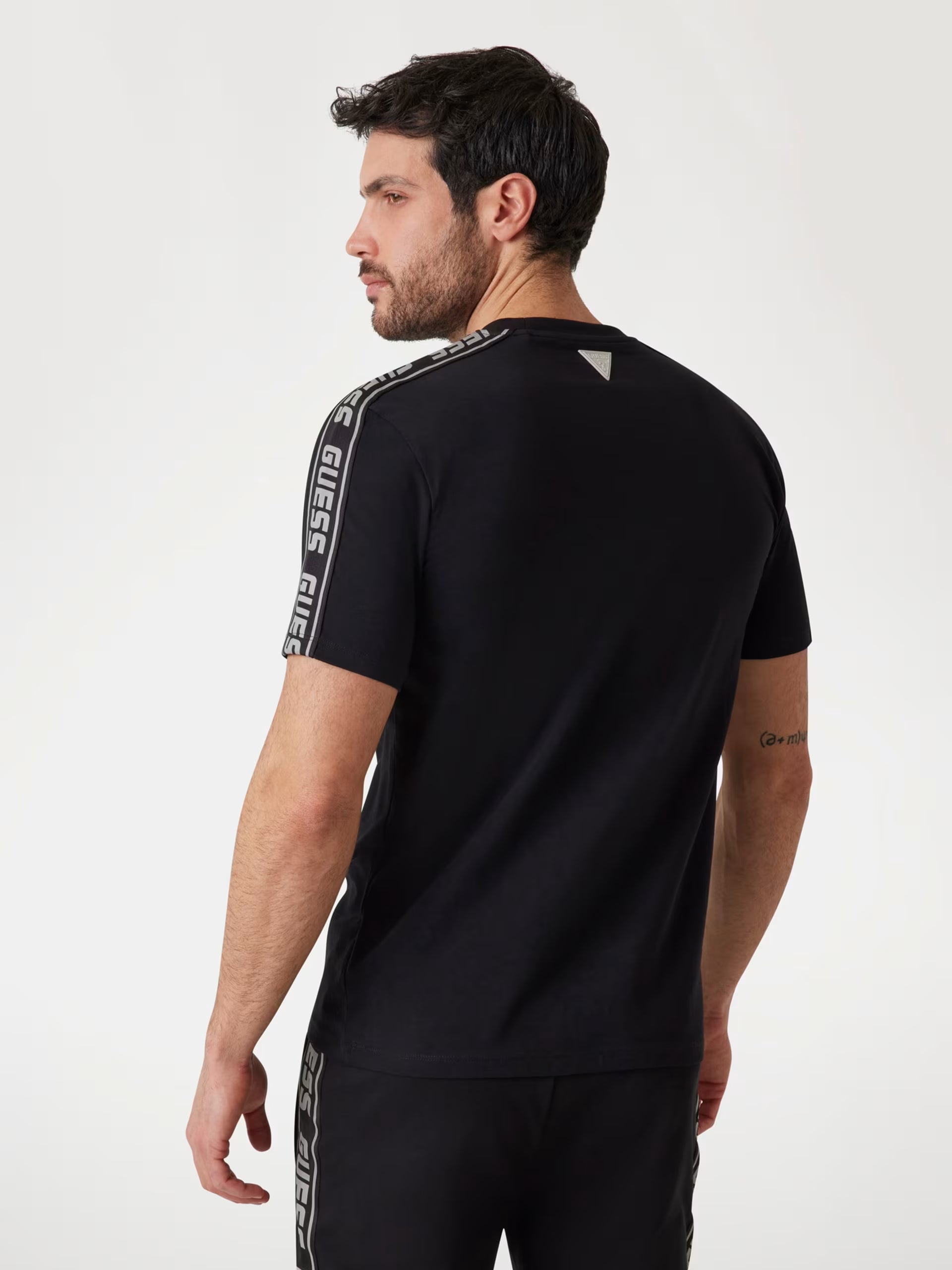 GUESS - T-SHIRT STRETCH LOGO FRONTALE