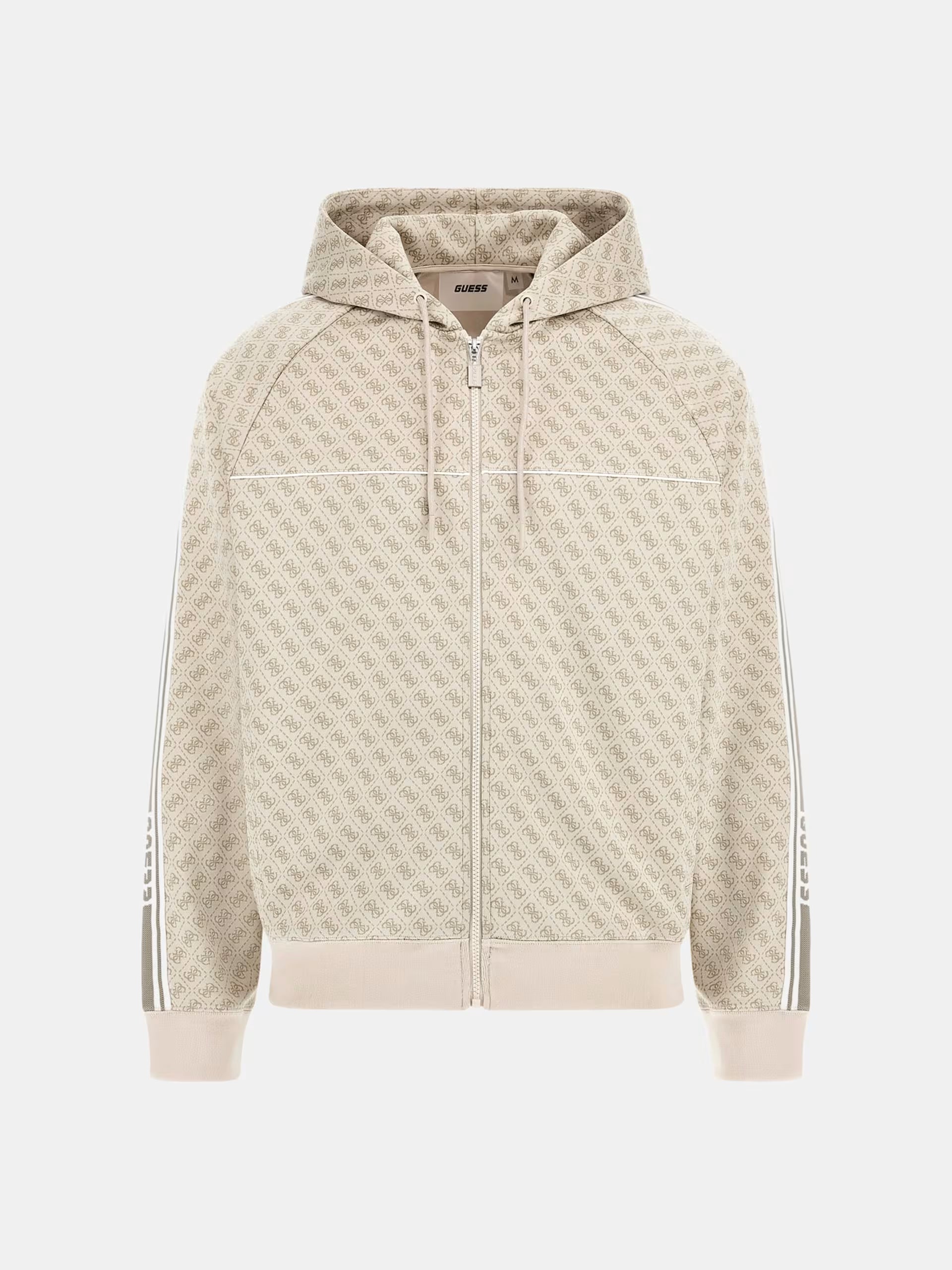 GUESS - Felpa con zip intera logo 4G