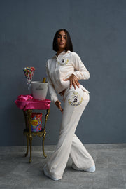 Pantaloni Juicy Couture - Pantalone Tuta a Vita Bassa House Of Juicy Caisa Rosa Champagne